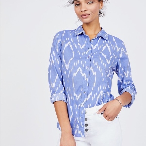 Hayes ikat print button down shirt - Picture 6 of 7